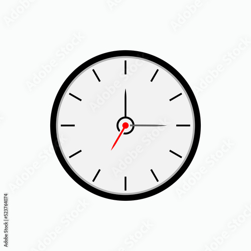 Clock Icon. Time Illustrations - Vector, Sign and Symbol for Design, Presentation, Website or Apps Elements.