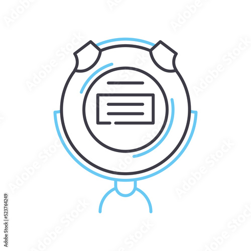 chronometr line icon, outline symbol, vector illustration, concept sign