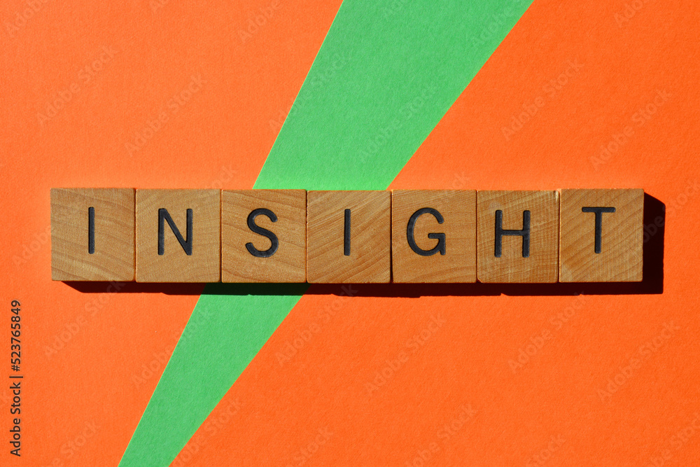 Obraz premium Insight, word as banner headline