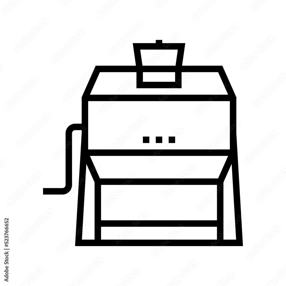 tombola drum line icon vector illustration tombola drum line icon vector illustration
