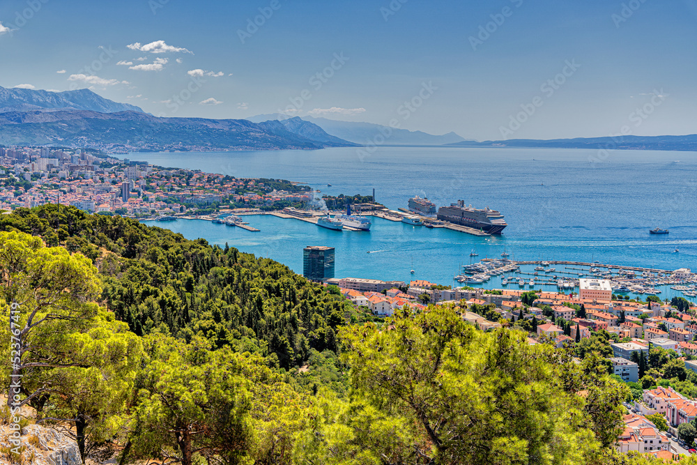 City of Split in Dalmatia county on the Adriatic Sea