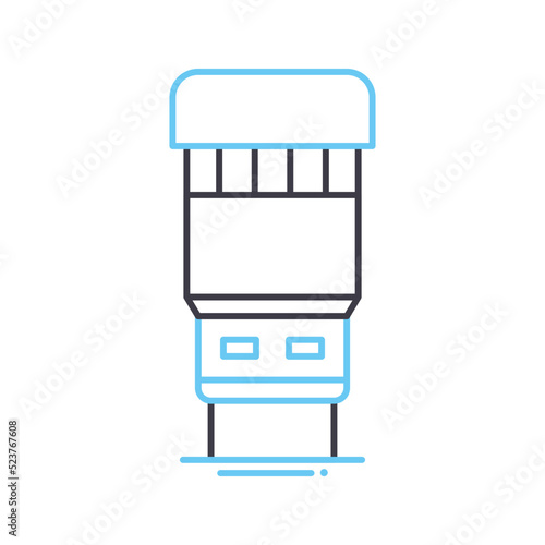 fix lens line icon, outline symbol, vector illustration, concept sign