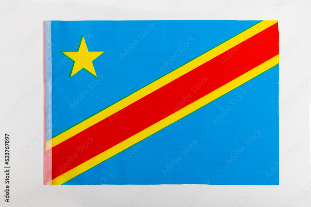 Congo national flag on white background Congo national flag on white background