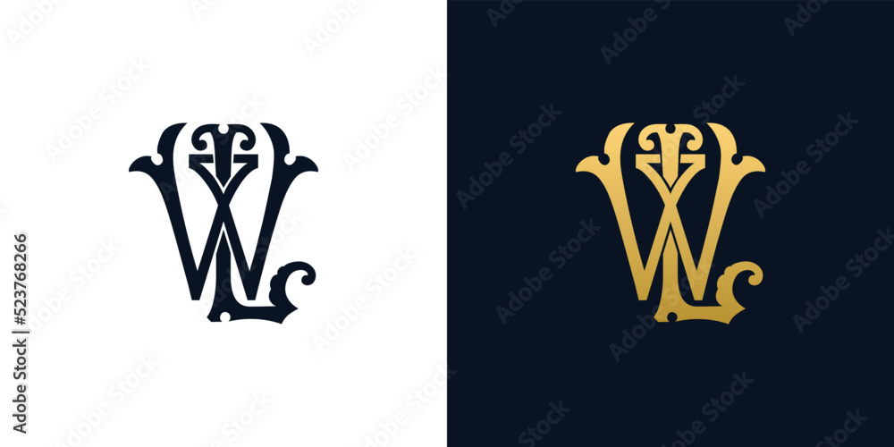 Decorative Vintage Initial Letters LV Monogram. Suitable For Tattoo Studio,  Salon, Boutique, Hotel, College, Retro, Interlock Style Royalty Free SVG,  Cliparts, Vectors, and Stock Illustration. Image 190572600.