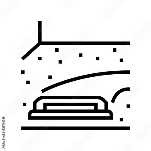 floor screed line icon vector illustration