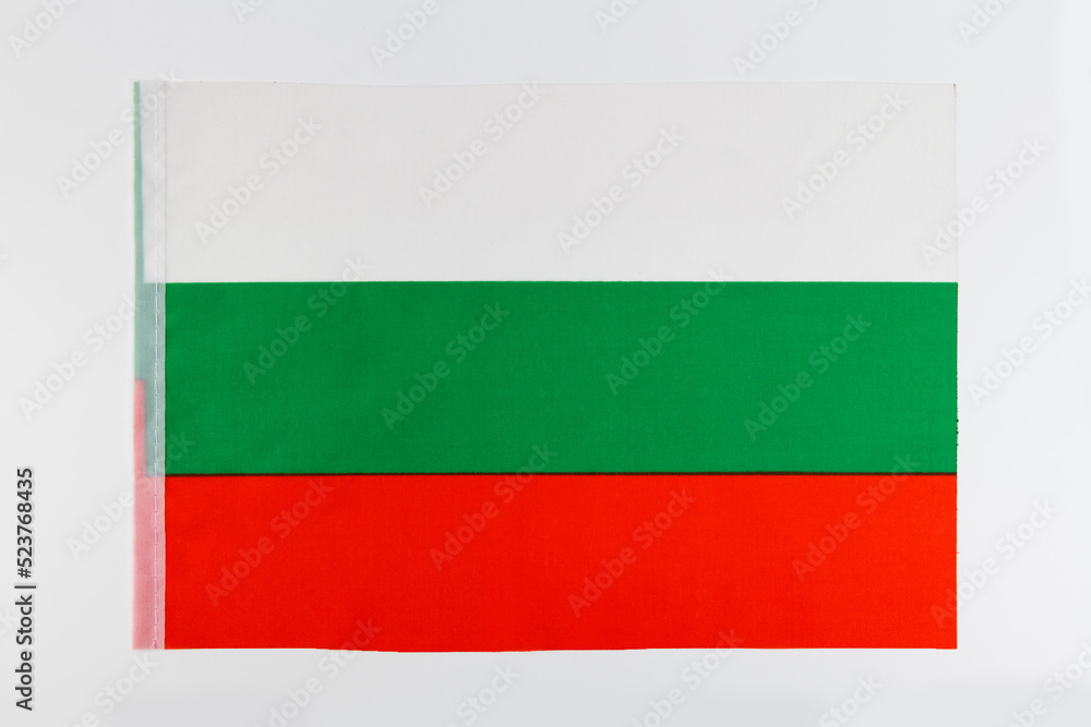 Bulgaria flag on white background Bulgaria flag on white background