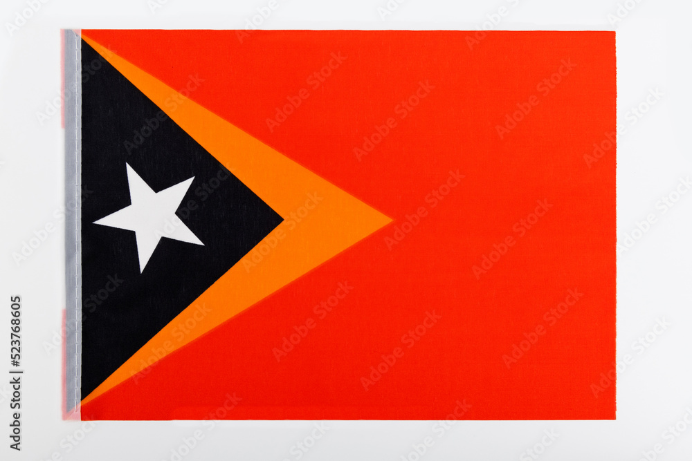 East Timor flag on white background East Timor flag on white background