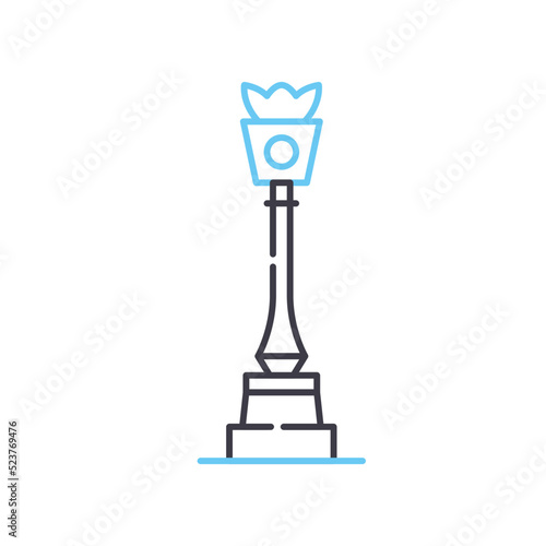 lamp post line icon, outline symbol, vector illustration, concept sign