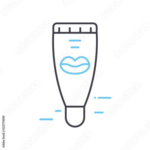 lip gloss line icon  outline symbol  vector illustration  concept sign