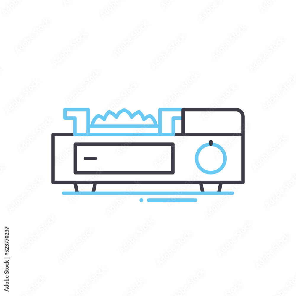 kitchen compact gas stove line icon, outline symbol, vector illustration, concept sign kitchen compact gas stove line icon, outline symbol, vector illustration, concept sign