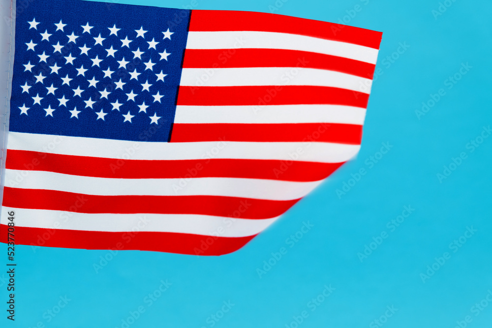Obraz premium American flag on blue background
