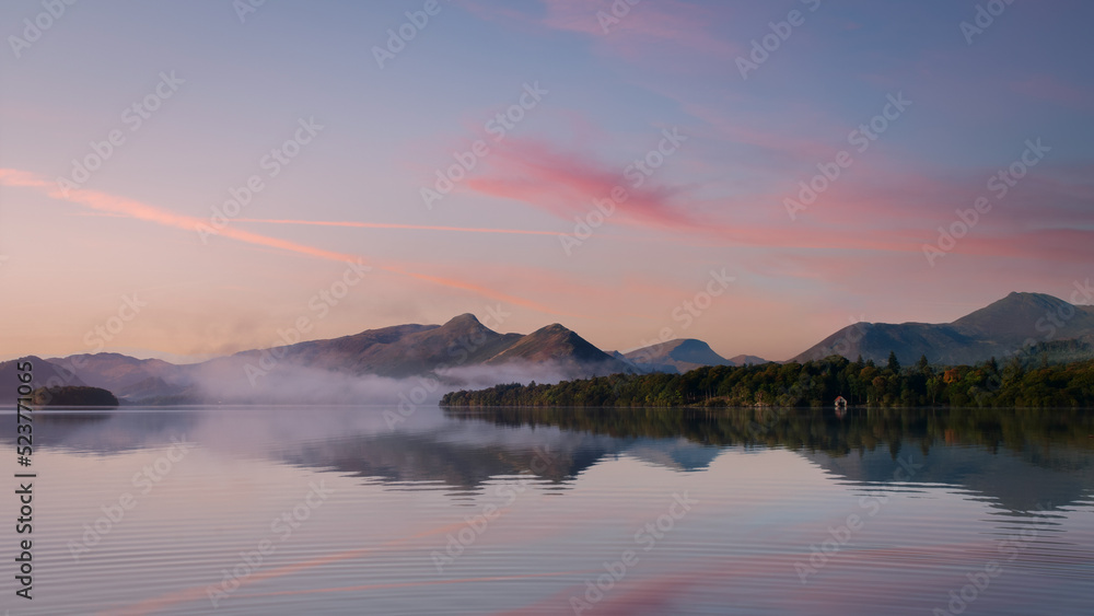 Lakes with Autumn Landscape