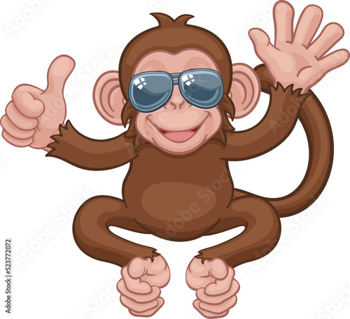 A monkey cool cute happy ca...