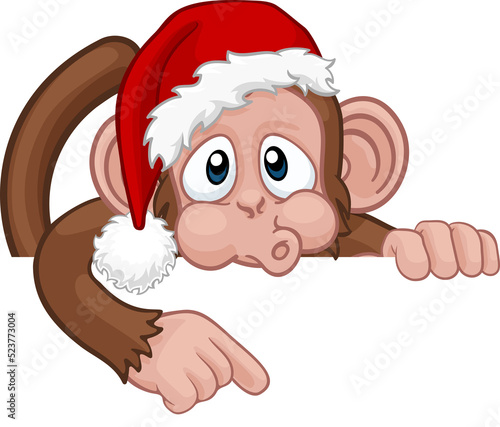 A Christmas monkey animal c...