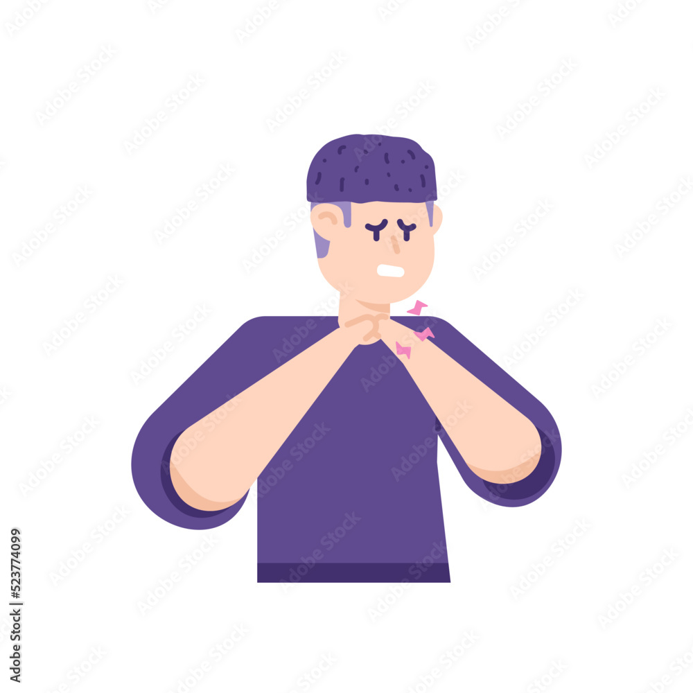 symptoms of sore throat, cough, neck pain, muscle stiffness, pinched
