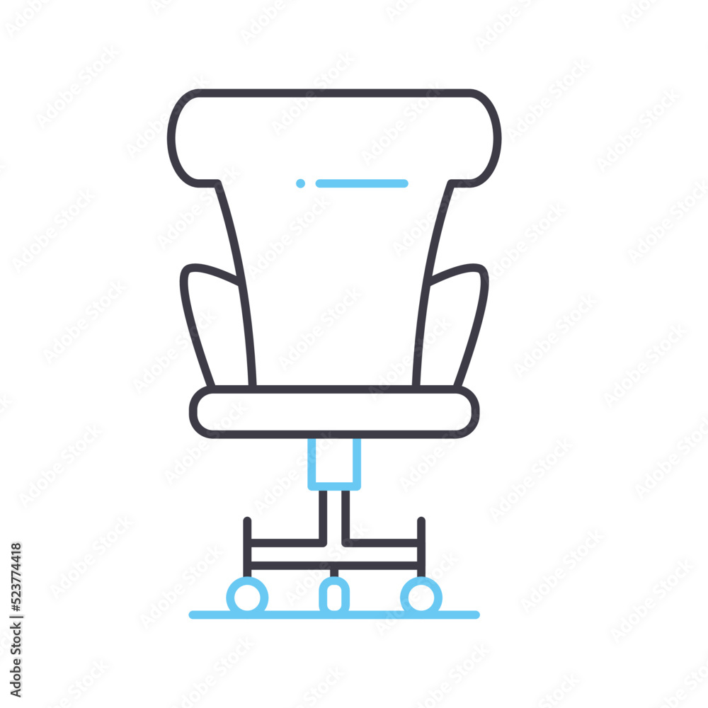 office chair line icon, outline symbol, vector illustration, concept sign office chair line icon, outline symbol, vector illustration, concept sign