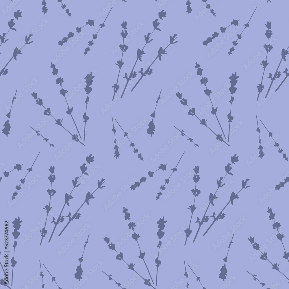 Delicate lavender sprig seamless pattern, cute blue lilac purple wallpaper  Stock Vector | Adobe Stock