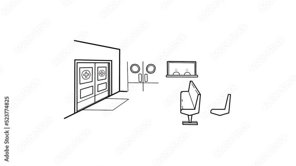 Hospital emergency room Sketch and 2d animation Hospital emergency room Sketch and 2d animation