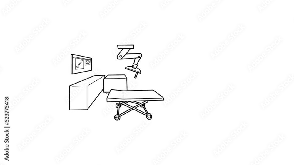 medical room Sketch and 2d animation medical room Sketch and 2d animation
