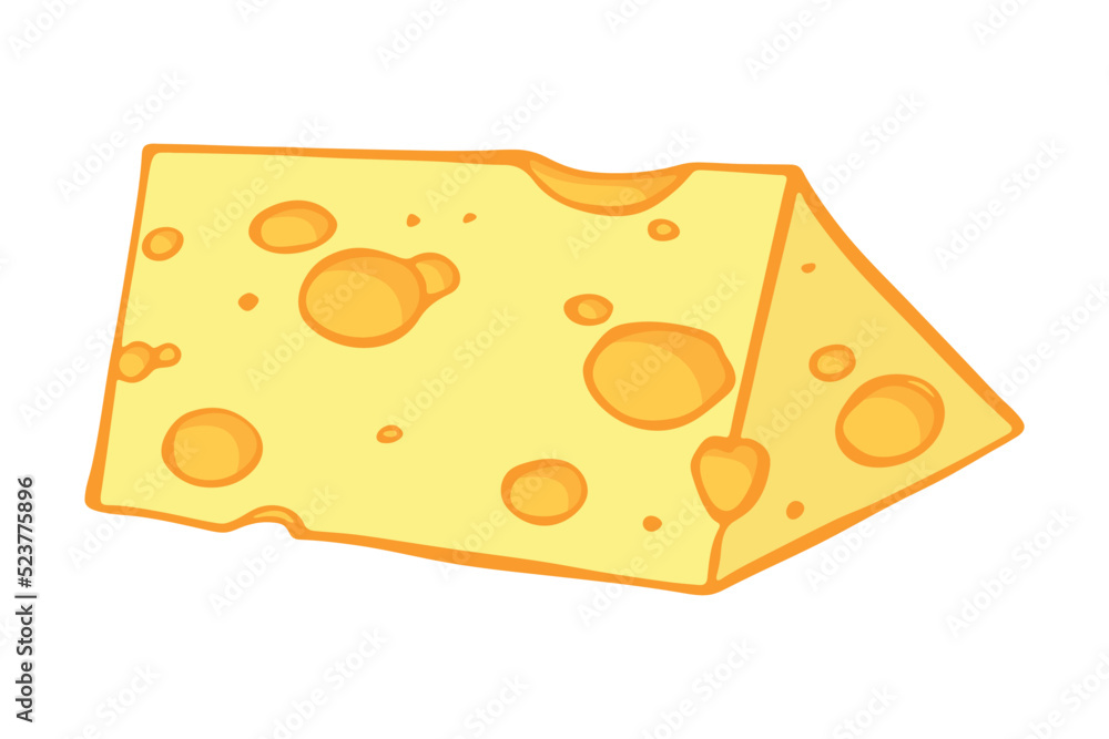 Hand drawn cheese parts and slices isolated on a white background. Cheese icon. Vector cheese clipart Hand drawn cheese parts and slices isolated on a white background. Cheese icon. Vector cheese clipart