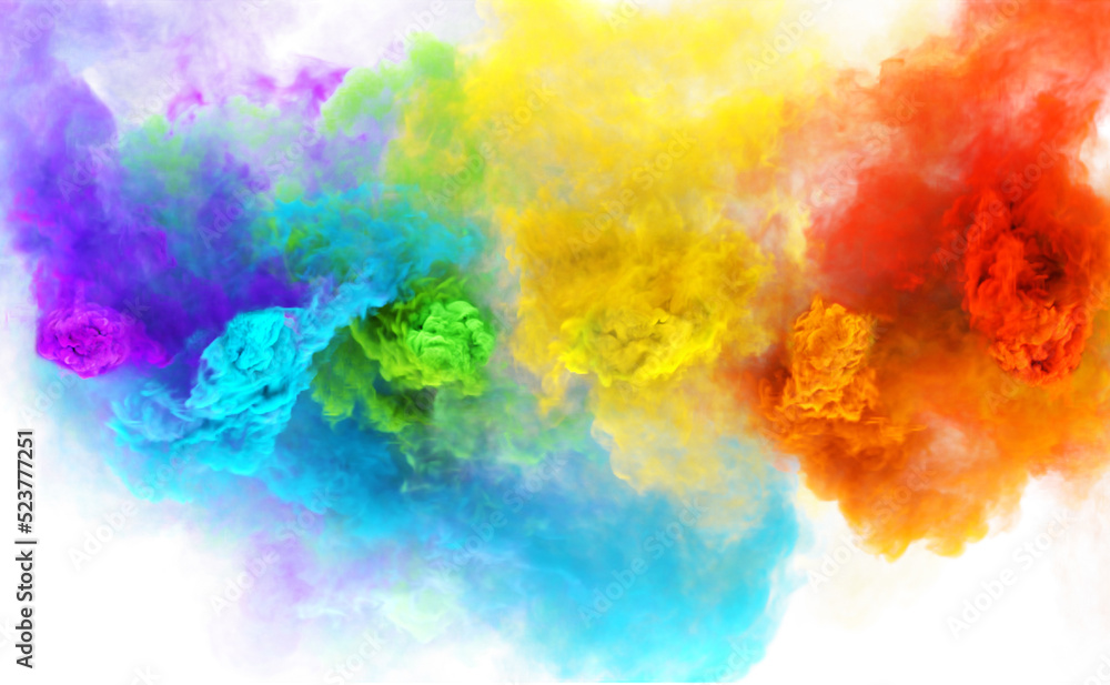 Rainbow smoke clouds abstract heaven texture for background