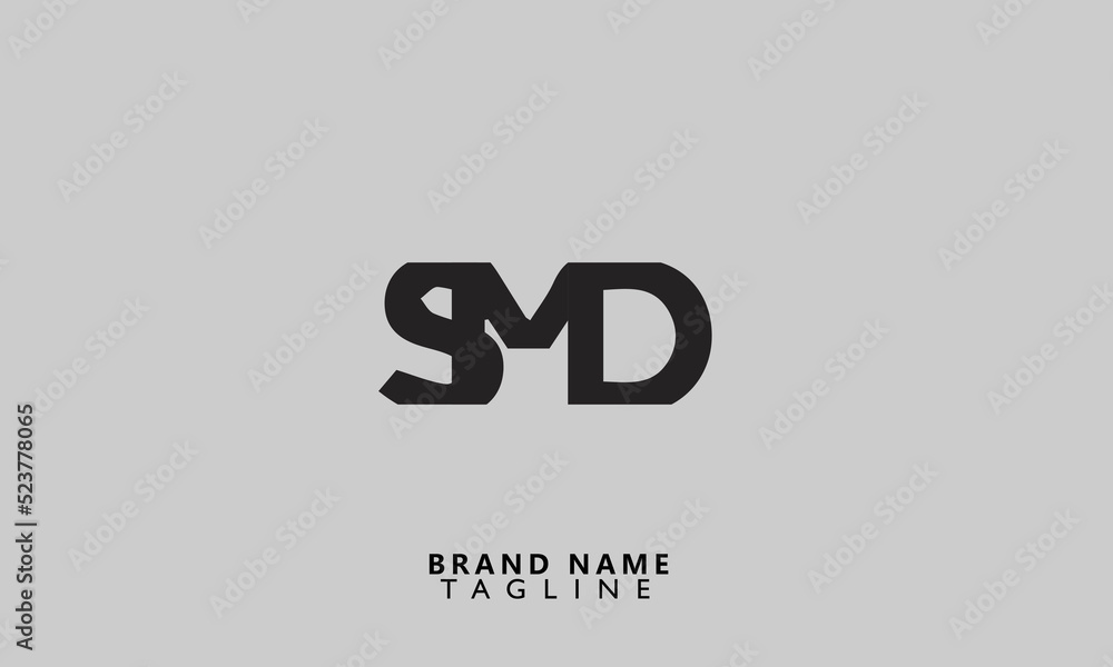SMD initial logo template, vector illustration for Brand Monogram SMD initial logo template, vector illustration for Brand Monogram