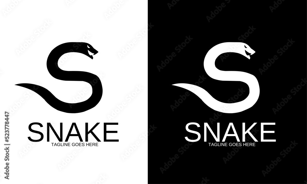 Fototapeta premium Illustration vector graphic of logo template snake shape letters S