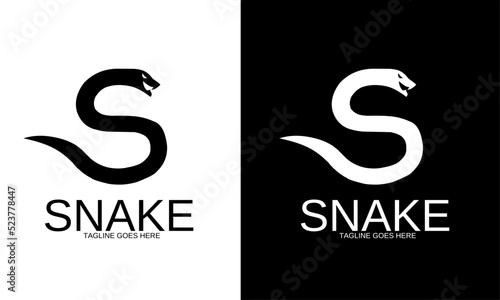 Illustration vector graphic of logo template snake shape letters S