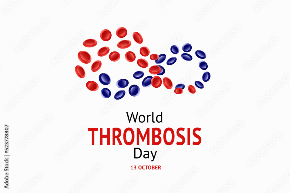 World Thrombosis Day 13 October. Design vector illustration with Thrombosis symbol