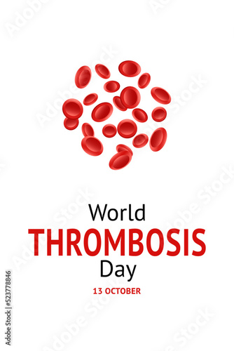World Thrombosis Day 13 October. Design vector illustration with Thrombosis symbol