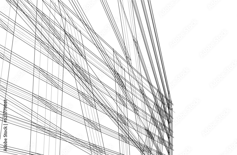 Modern architecture vector 3d illustration Modern architecture vector 3d illustration