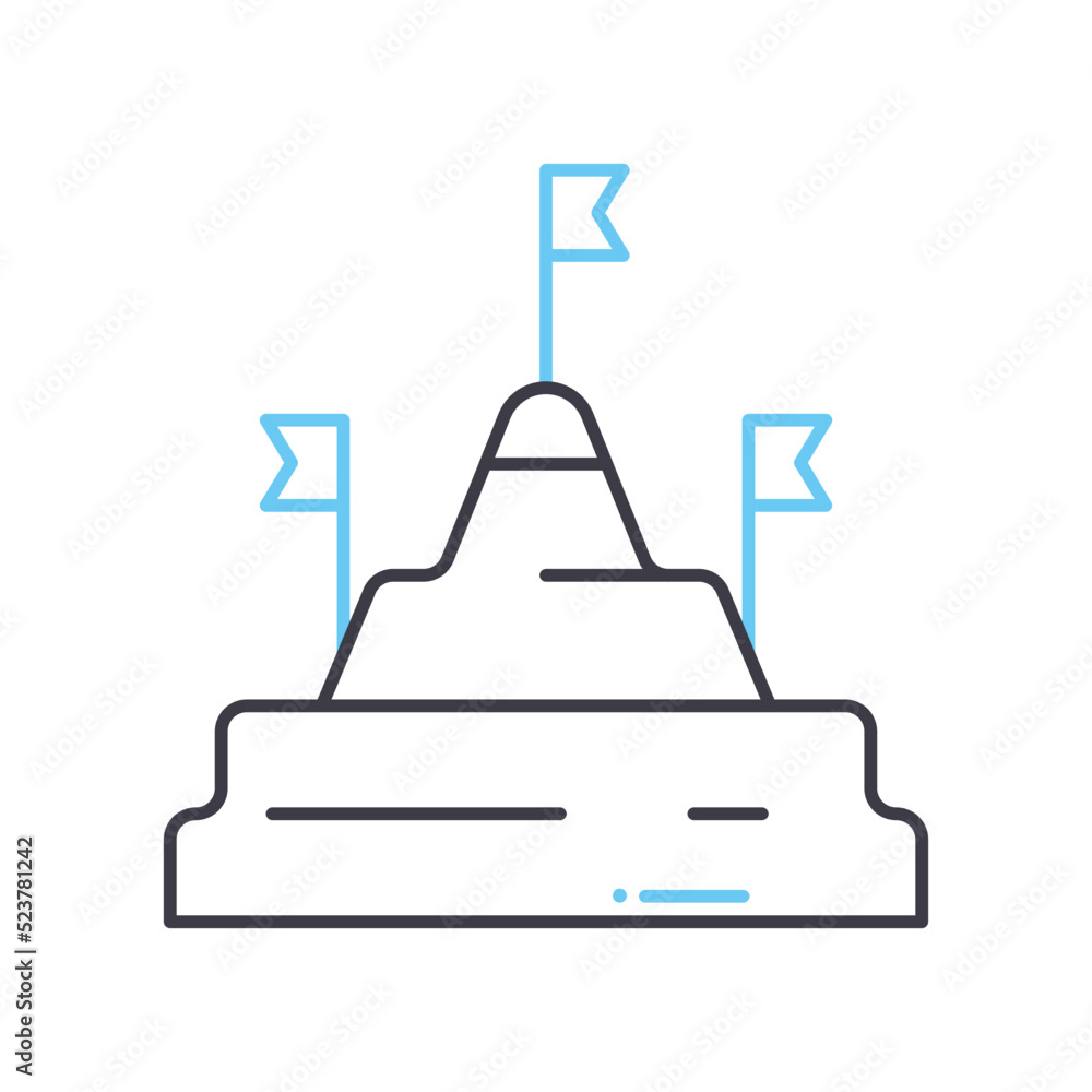 peak line icon, outline symbol, vector illustration, concept sign peak line icon, outline symbol, vector illustration, concept sign