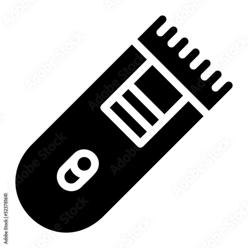 electric razor glyph icon