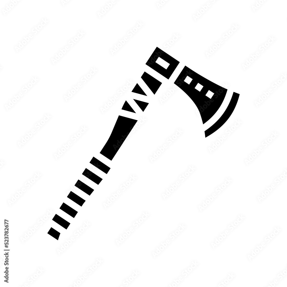 axe viking glyph icon vector illustration
