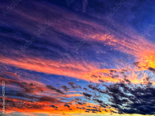 dramatic sunset sky background