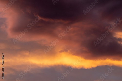 Expressive dramatic cloudscape with vibrant colors