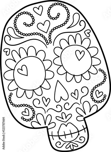 Mexican Catrina skull, día de los muertos