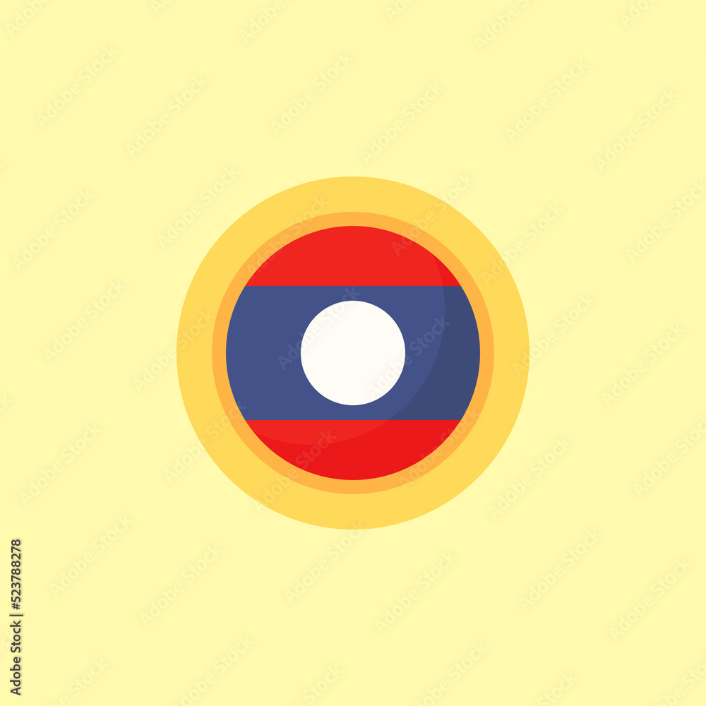 Laos - Circular Flag Laos - Circular Flag