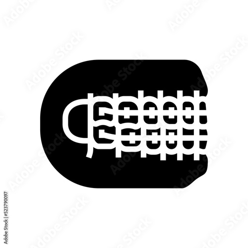 orthodontics dental care glyph icon vector illustration