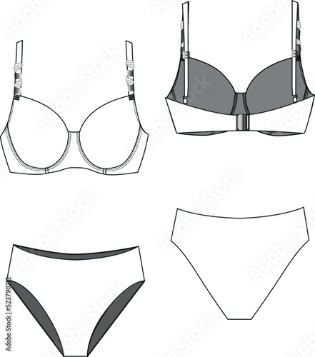 black and white underwear