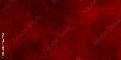 Red Grunge background. Old wall texture cement black red background abstract dark color design are light with white gradient background. © Sharmin