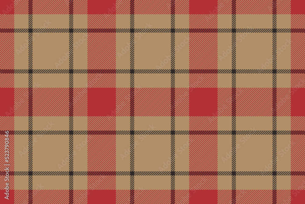 Plaid background, check seamless pattern in beige. Vector fabric texture for textile print, wrapping paper, gift card or wallpaper. Plaid background, check seamless pattern in beige. Vector fabric texture for textile print, wrapping paper, gift card or wallpaper.