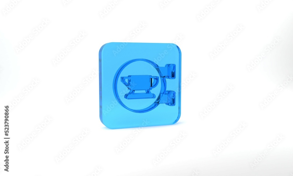 Blue Blacksmith anvil tool icon isolated on grey background. Metal forging. Forge tool. Glass square button. 3d illustration 3D render Blue Blacksmith anvil tool icon isolated on grey background. Metal forging. Forge tool. Glass square button. 3d illustration 3D render