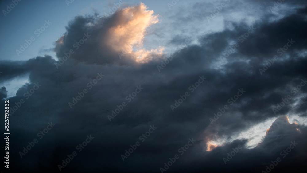 Dramatic sky with clouds at sunset Dramatic sky with clouds at sunset