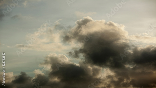 Clouds at sunset, weather concept