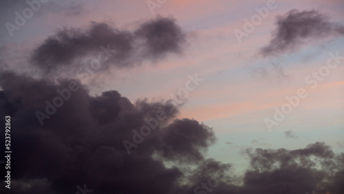 Clouds at sunset, weather concept