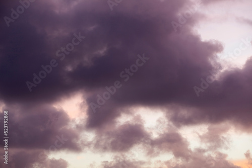 Clouds at sunset  weather concept