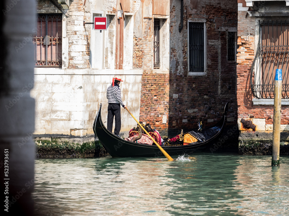 Gondelfahrer, Gondoliere in Venedig 
