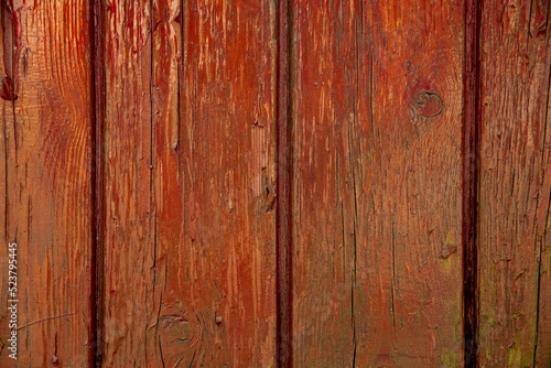 Old red wood texture. Wooden background.