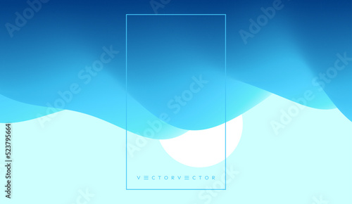 Sky with sun in the clouds. Nature background. Modern pattern. 3d vector Illustration.
